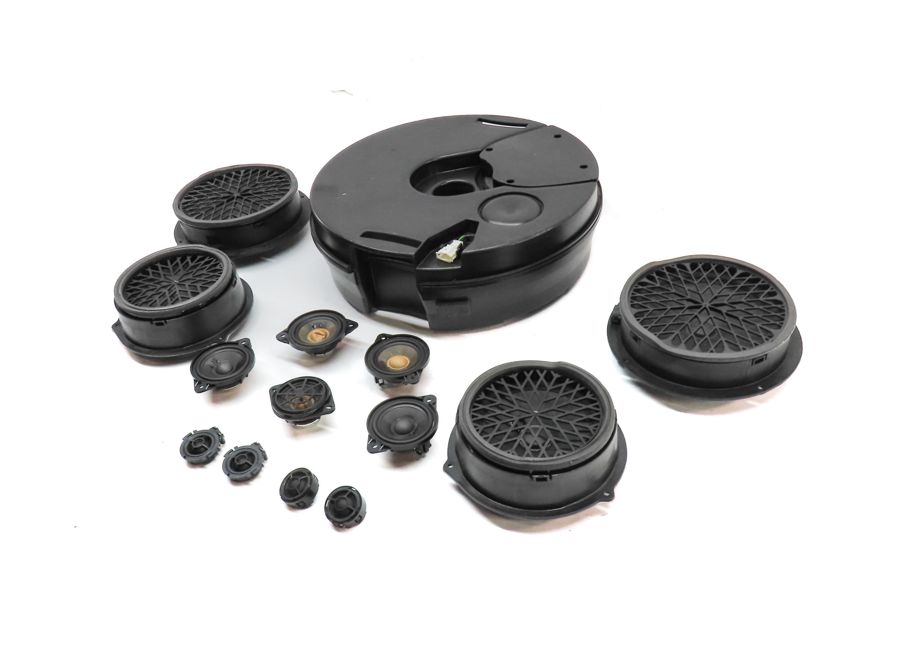 2016 AUDI SQ5 (B8 8R) BANG & OLUFSEN AUDIO SOUND SYSTEM SPEAKER SUBWOOFER SET/14 — exact item pictured